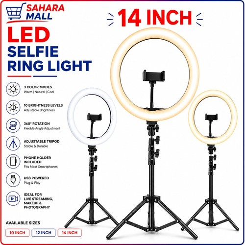Inch led ring light with - inch,