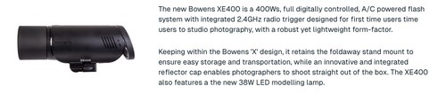 Bowens xe400 studio flash - bowens,